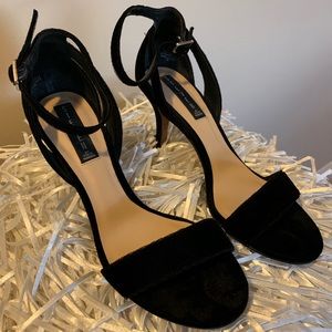 Steven Black Velvet Sandals